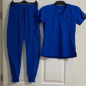 Med Couture Blue Scrub Set